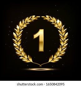 award element isolation on darck background. winner nomination. vector illustration