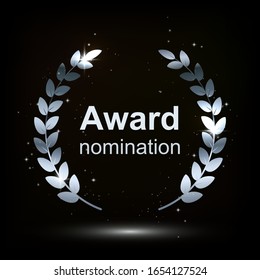 award element isolation on darck background. winner nomination. vector illustration
