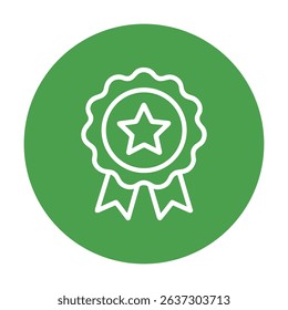 Award emblem with a star icon icon illustration element