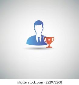 Award employee symbol,clean vector