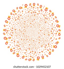 Award festive globula. Object pattern combined from scattered award icons as festive sphere. Vector illustration style is flat iconic symbols.