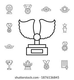 Award, figurine flat vector icon in awards pack