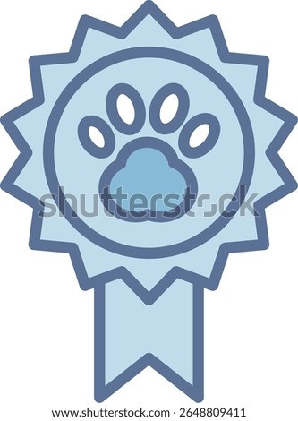 Award Filled Blue Tone Icon