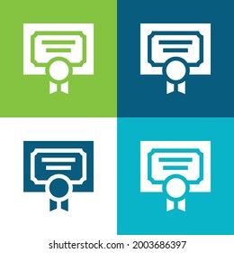 Juego de iconos mínimo de cuatro colores Plano de premios