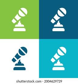 Award Flat four color minimal icon set