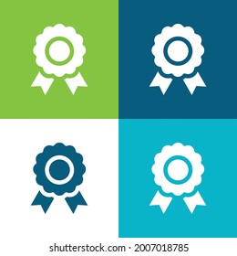 Juego de iconos mínimo de cuatro colores Plano de premios