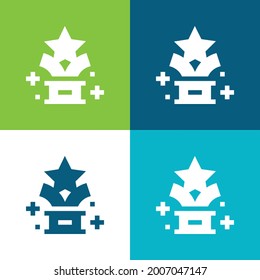 Award Flat four color minimal icon set