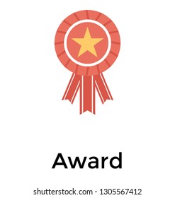 Award flat icon design 