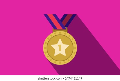 Award flat icon design set