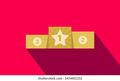 Award flat icon design set