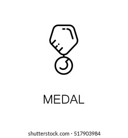 Award flat icon. Single high quality outline symbol of medal or other award for web design or mobile app. Thin line signs of award for design logo, visit card, etc. 