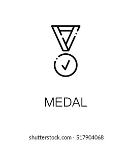 Award flat icon. Single high quality outline symbol of medal or other award for web design or mobile app. Thin line signs of award for design logo, visit card, etc. 