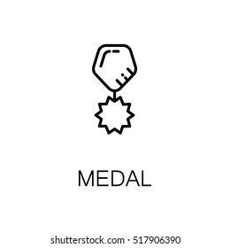 Award flat icon. Single high quality outline symbol of medal or other award for web design or mobile app. Thin line signs of award for design logo, visit card, etc. 