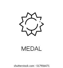 Award flat icon. Single high quality outline symbol of medal or other award for web design or mobile app. Thin line signs of award for design logo, visit card, etc. 