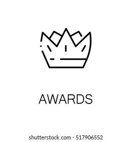 Award flat icon. Single high quality outline symbol of medal or other award for web design or mobile app. Thin line signs of award for design logo, visit card, etc. 