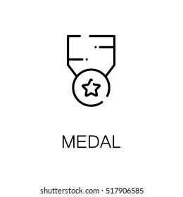 Award flat icon. Single high quality outline symbol of medal or other award for web design or mobile app. Thin line signs of award for design logo, visit card, etc. 