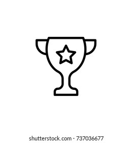 Award flat icon. Single high quality outline symbol of graduation for web design or mobile app. Thin line signs of education for design logo, visit card, etc. Outline logo of school