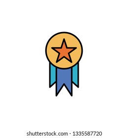 Award flat vector icon sign symbol
