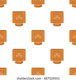Award in the form of a video tape for best actor.Movie awards single icon in cartoon style vector symbol stock illustration.