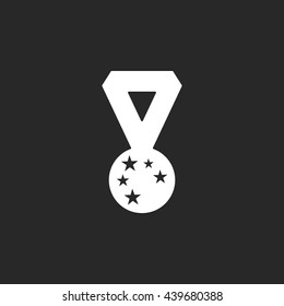 Award Gold medal Stars sign simple icon on background