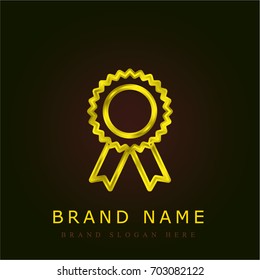 Award golden metallic logo