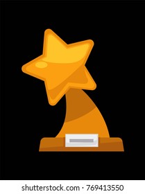 Award golden or silver star icon.