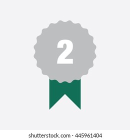 Award green ribbon icon