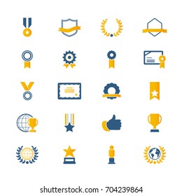 Award and Honor Icon set. Vector illustration.