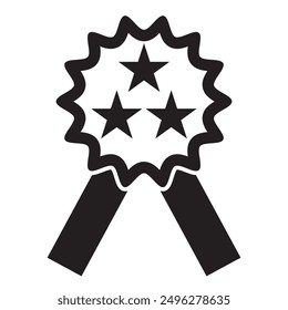 Award icon. Achieve vector icon. Achievement symbol. Ribbon Badge vector illustration. EPS 10.