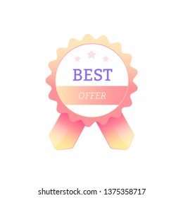 award icon best offer vector badge
