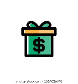 Award Icon , Box Gift Logo, Money & Banking Symbol .