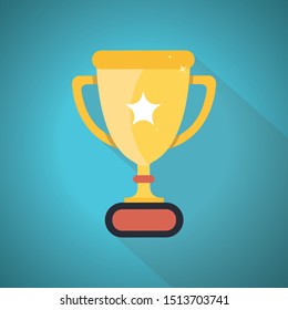 Award Icon Champion Golden Trophy Cup Stock Vector (Royalty Free ...