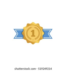 Vector de diseño de colección de iconos de premio. Medallón campeón. Símbolo de éxito signo ganador.