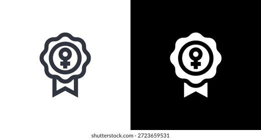 Concepto de icono de premio con fondo blanco negro plano. Ilustración vectorial.