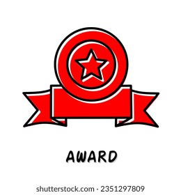 Award icon design for business. Stock vector icon.