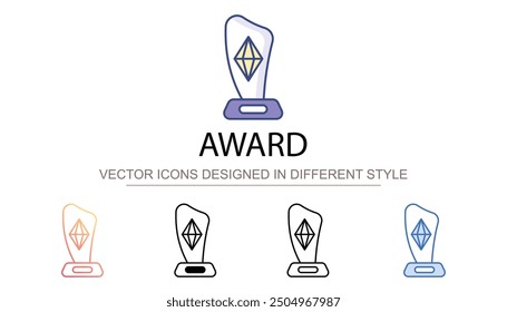 Diseño de icono de premio con fondo blanco ilustración de stock