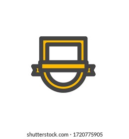 award icon filled outline yellow