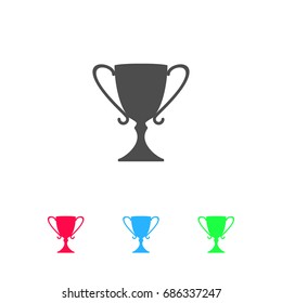 Award icon flat. Color pictogram on white background. Vector illustration symbol and bonus icons