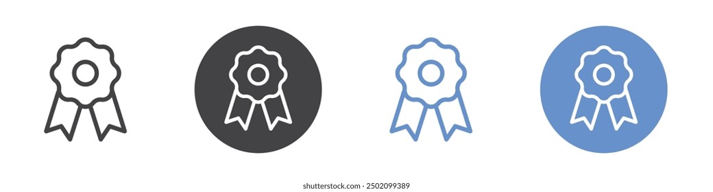 Award icon Flat illustration vector with thin stroke