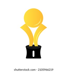 icono de premio en estilo plano