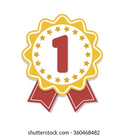Award icon. Flat style design illustration icon.