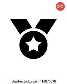 Estilo plano de icono de premio. Ícono Aislado Del Premio Ganador. Icono de premio para aplicaciones. Ilustración de premio. Icono del premio al primer lugar. Vector de premio. Icono web de premio. Plantilla de diseño de icono de premio.