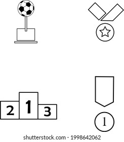 Award icon glyph and trophy