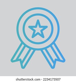 Award-Symbol im Farbverlauf-Stil, Verwendung für Website-Mobile-App-Präsentation