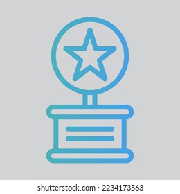 Icono de premio en estilo de degradado, uso para presentación de aplicaciones móviles del sitio web