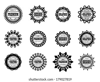 award icon for graphic, vector and design studios set 