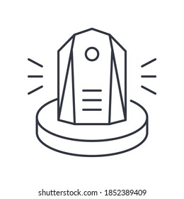 Award icon, linear isolated illustration, thin line vector, web design sign, outline concept symbol with editable stroke on white background.