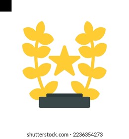 award icon logo flat style vector