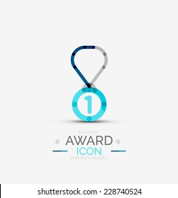 Award icon, logo. Modern business symbol, minimal outline design