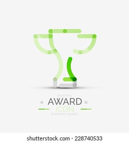 Award icon, logo. Modern business symbol, minimal outline design